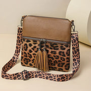 Leopard Print Pu Zipper Fashion Crossbody Bag - Palm and Thread