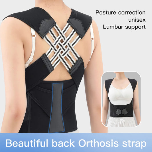 Breathable Elastic Back Posture Correction Belt - Palm and Thread