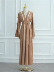 Bow Vestidos Largos Split Sleeve Abaya - Palm and Thread