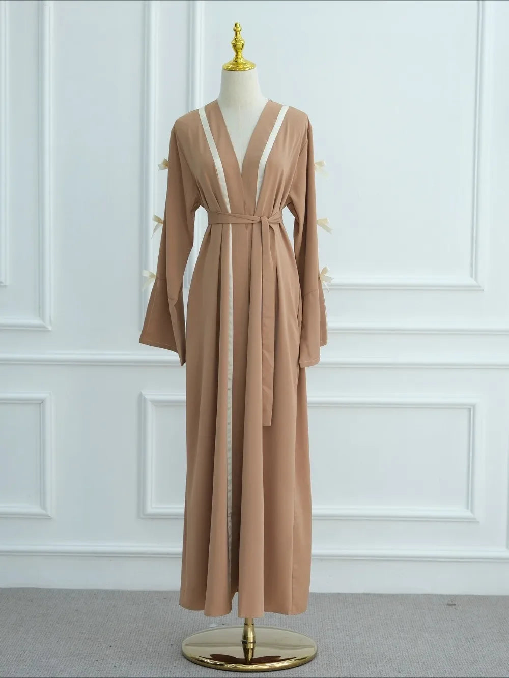 Bow Vestidos Largos Split Sleeve Abaya - Palm and Thread