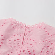 Embroidery Top A Line Skirt Matching Set - Palm and Thread