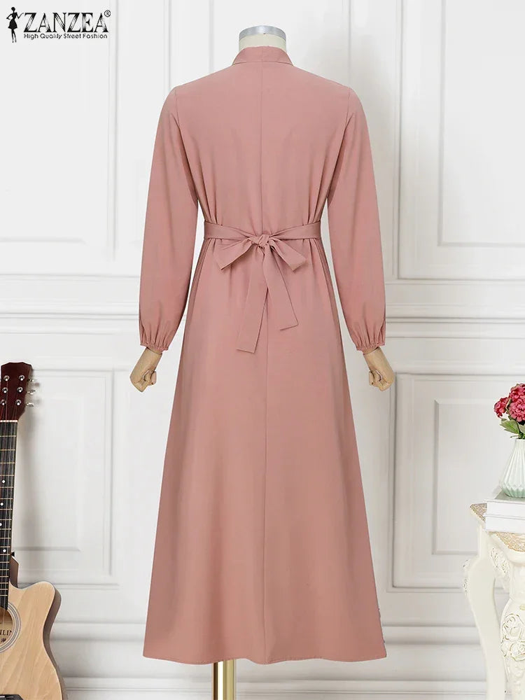 Fashion Long Sleeve Pleated Sundress Dress - Palm and Thread