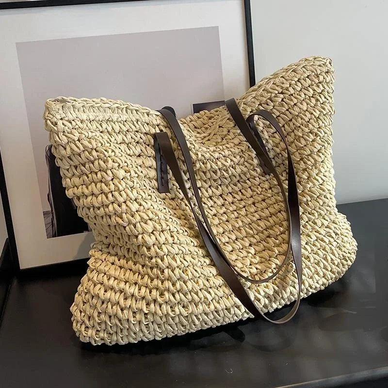 Grass Woven Fashion Shoulder Bag - Palm and Thread