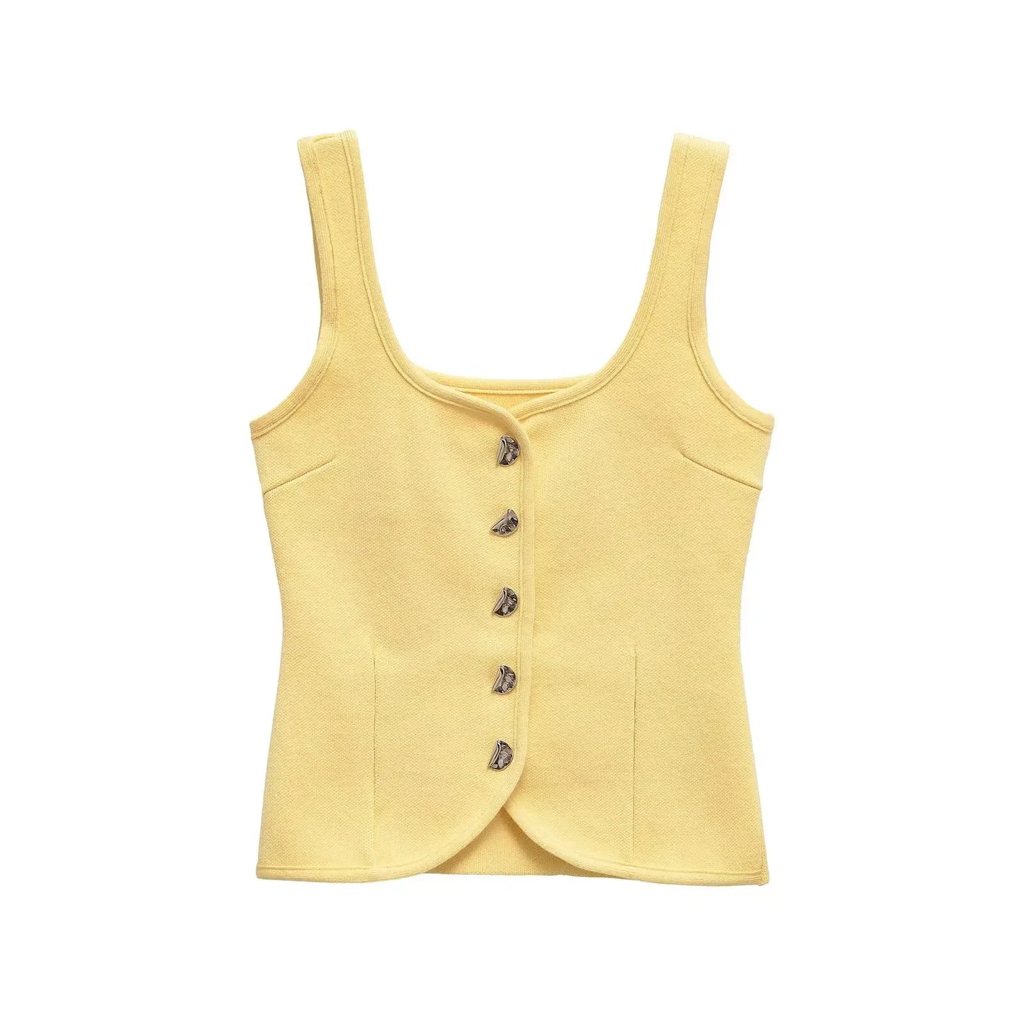 Knitted Vest Sweater Sleeveless Crop - Palm and Thread