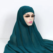 Chiffon Hijab With Underscarf Cap Bonnet Instant - Palm and Thread
