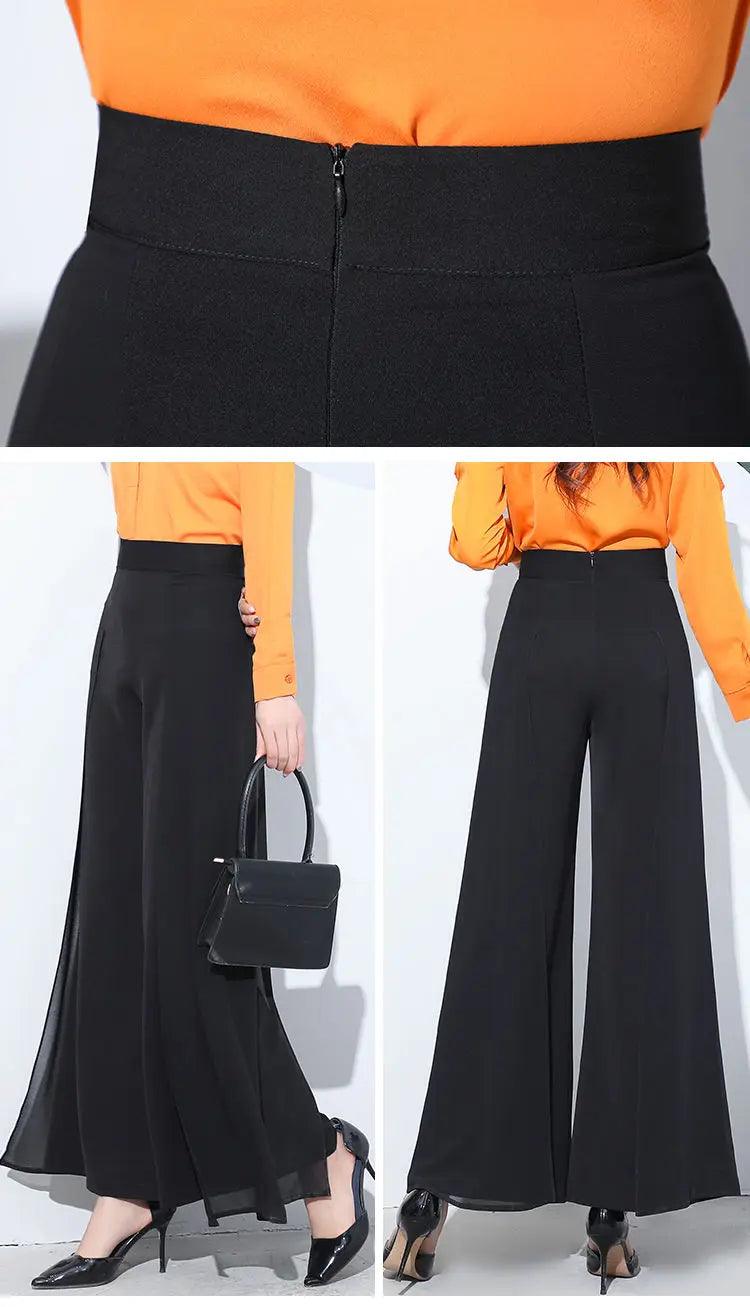 Chiffon Wide Leg Elegant Pant - Palm and Thread