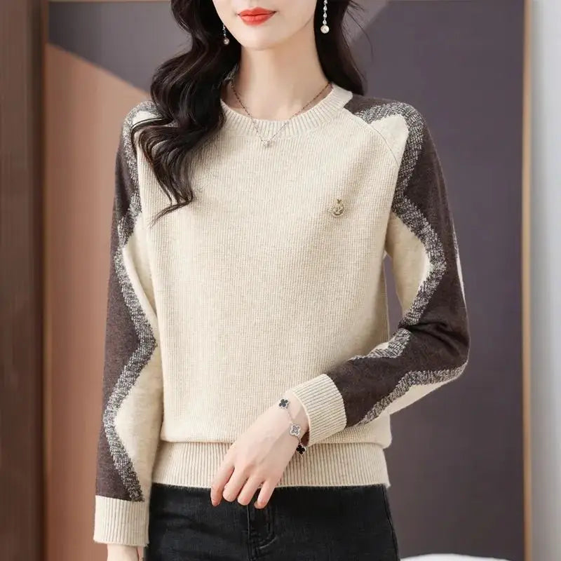 Patchwork Chic Knitted Sweater Top - Palm and Thread