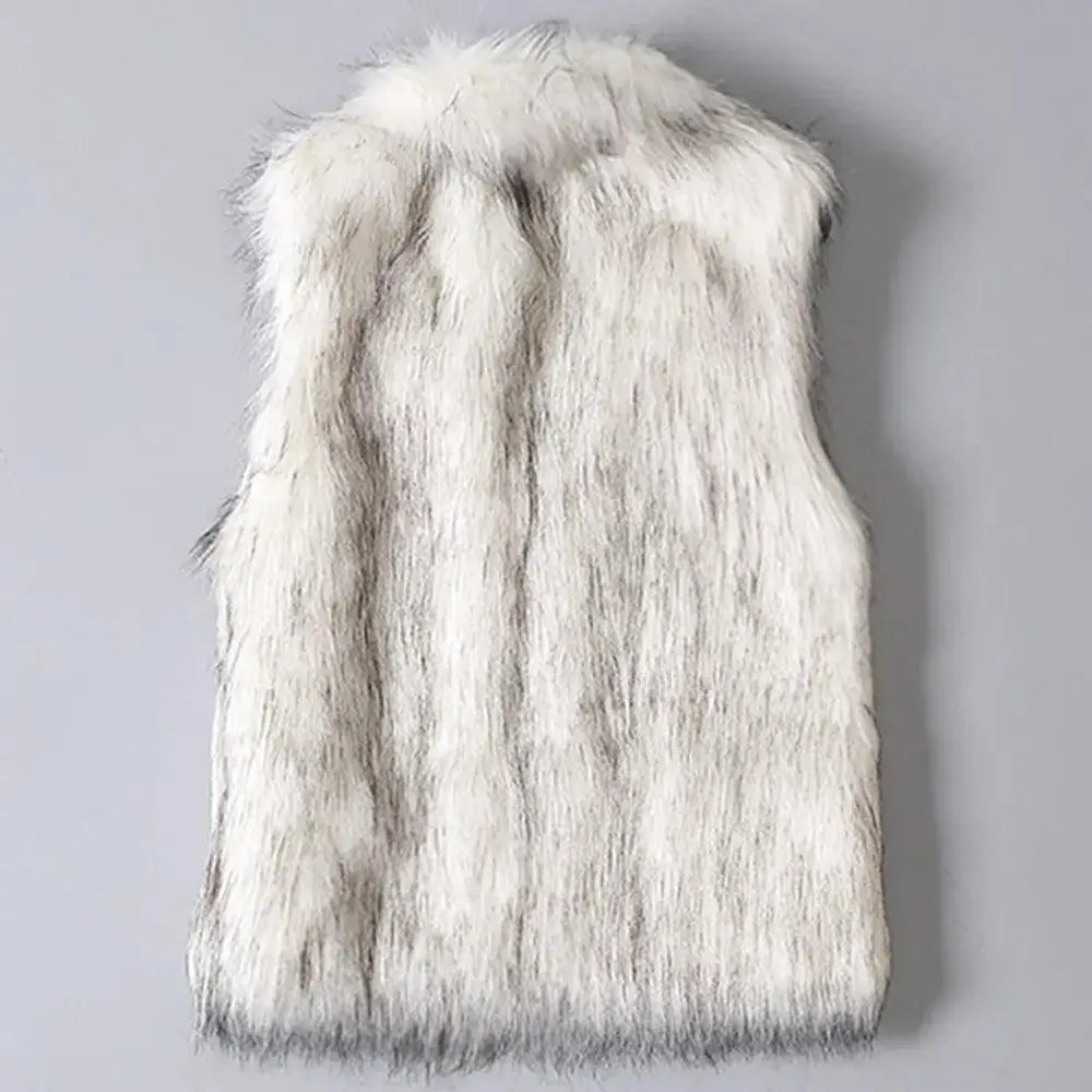 Vest Coat Wool Vest Faux Fur Jacket - Palm and Thread