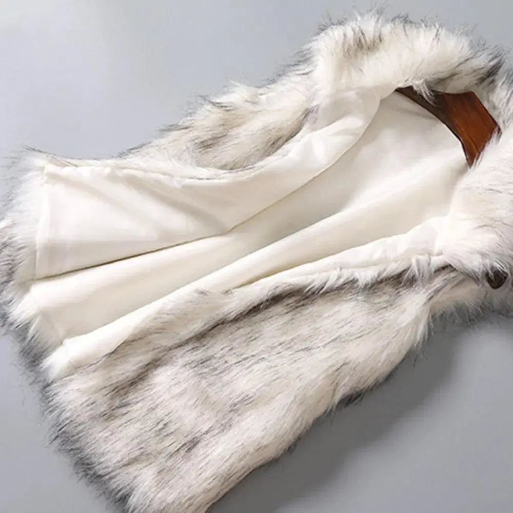 Vest Coat Wool Vest Faux Fur Jacket - Palm and Thread