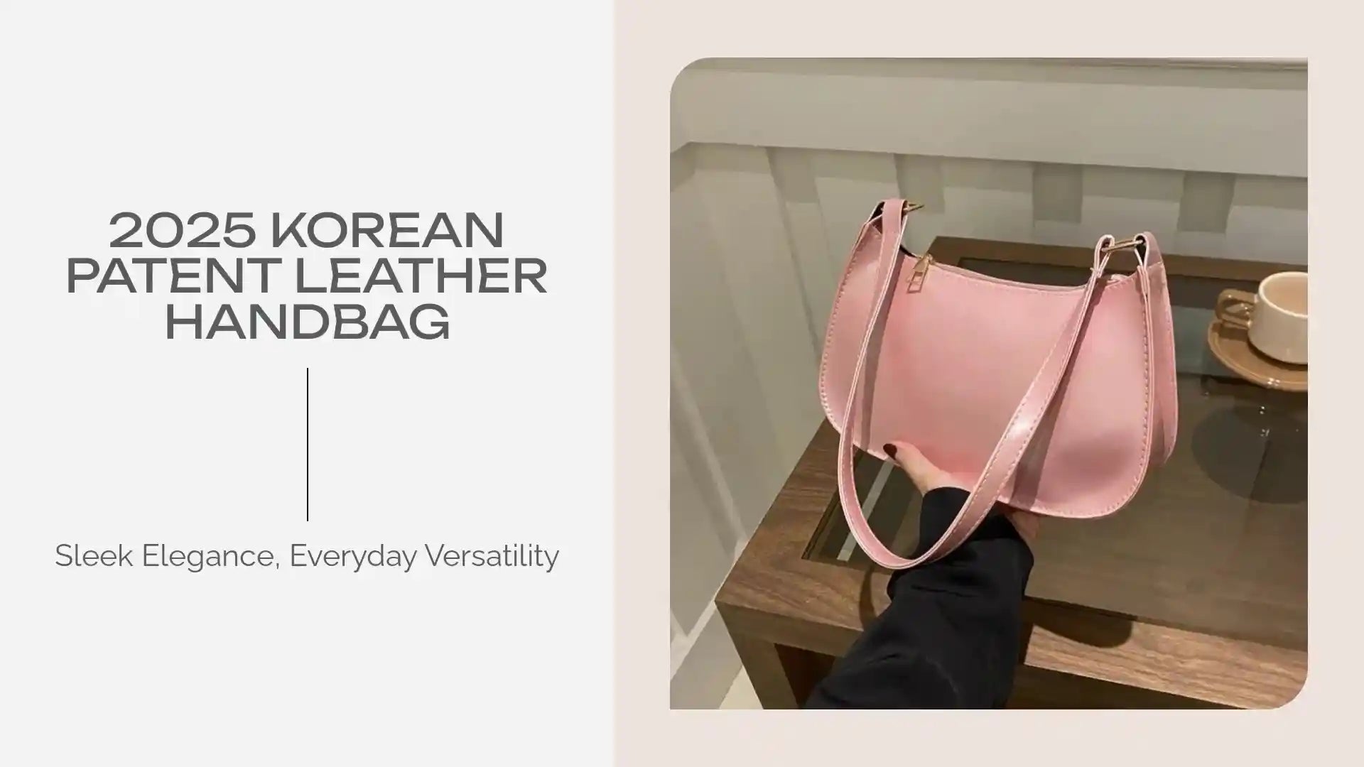 2025 Korean Patent Leather Handbag by@Outfy