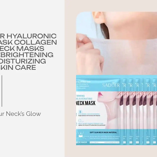 10pcs SADOER Hyaluronic Acid Neck Mask Collagen Firming Neck Masks Nourishing Brightening Beauty Moisturizing Necks Skin Care by@Outfy